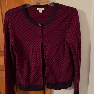 New York & Company XL cardigan dark pink and purple.
